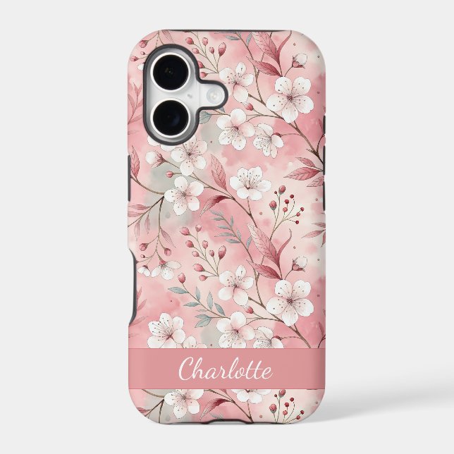 Custom Sakura Flower Pattern Pink  (Back)
