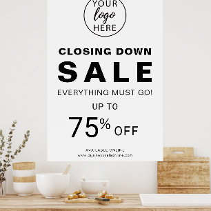 Custom Sale Business Logo Poster