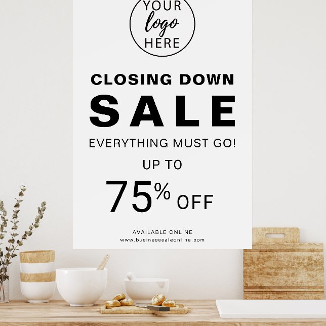 Custom Sale Business Logo Poster (Kitchen)