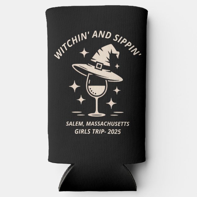 Custom Salem Halloween Festival Shirt 2025 Seltzer Can Cooler (Front)