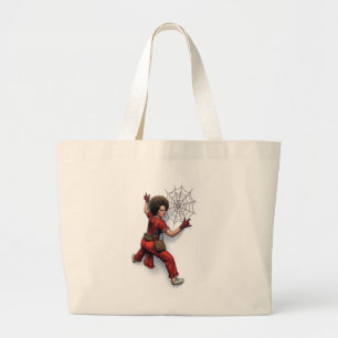 Custom Sally O'Malley Spider-Man Superhero Fan Des Large Tote Bag