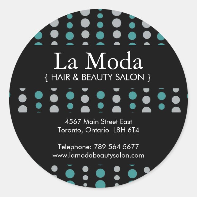 Custom Salon Stickers (Front)