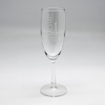 Custom Sand Etched Flute - Groom<br><div class="desc">High quality 6 oz flute glasses. This is a beautiful customised flute appropriate for any occasion.  Personalise it to your liking.</div>