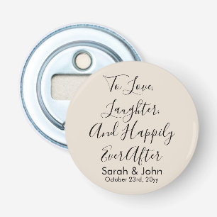 Custom Sand Personalised Script Wedding Reception  Bottle Opener