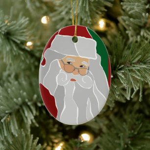 Custom Santa Claus Ceramic Tree Decoration