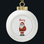Custom Santa Claus Christmas Flip Flops Ceramic Ball Christmas Ornament<br><div class="desc">An adorable Santa Claus wearing flip flops to relax. Fun product for Christmas parties or family trips to the beach.
Add your favourite text by clicking Personalise this template.</div>