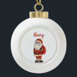 Custom Santa Claus Christmas Flip Flops Ceramic Ball Christmas Ornament<br><div class="desc">An adorable Santa Claus wearing flip flops to relax. Fun product for Christmas parties or family trips to the beach.
Add your favourite text by clicking Personalise this template.</div>