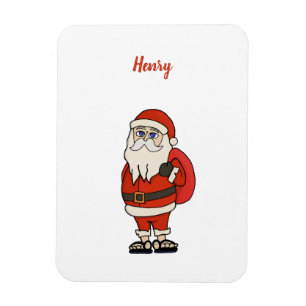 Custom Santa Claus Christmas Flip Flops Magnet