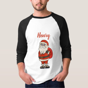 Custom Santa Claus Christmas Flip Flops T-Shirt