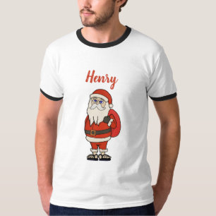 Custom Santa Claus Christmas Flip Flops T-Shirt