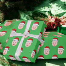 Custom Santa Claus Gift Wrap, Face
