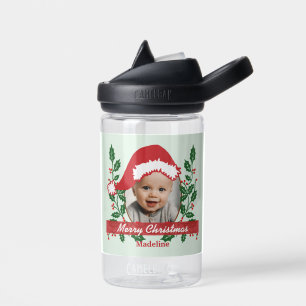 Custom Santa Hat to Personalise Water Bottle