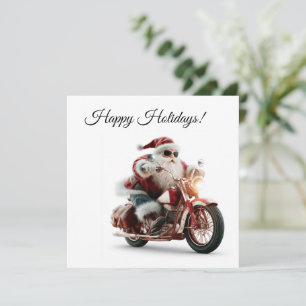 Custom Santa Motorcycle Holiday Greetings