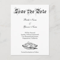 Custom Save the Date Cinderella Slipper Greys