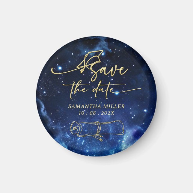 Custom Save the Date Graduation Magnet (Front)