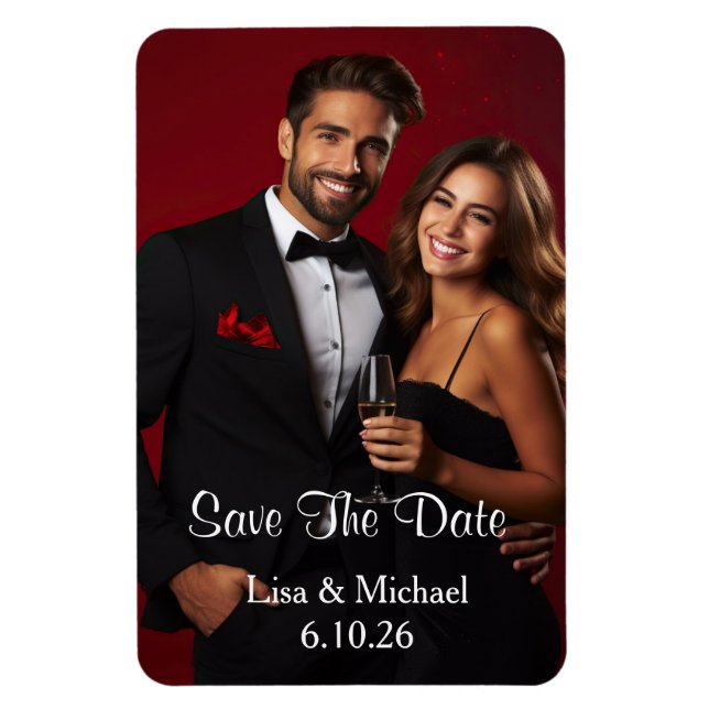 Custom Save The Date Magnet (Vertical)