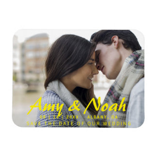 Custom Save The Date Magnet - Photo & Text
