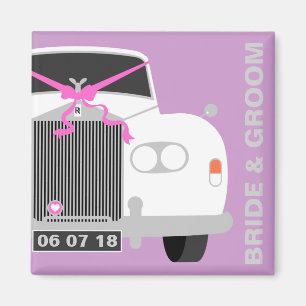 Custom Save the date Wedding Car favour Magnet