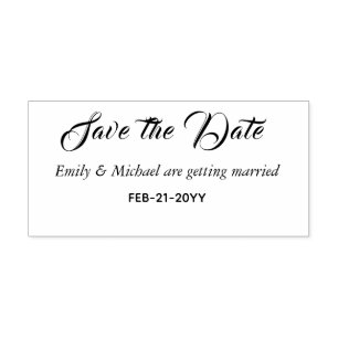 Custom Save the Date Wedding Stamp Personalised 2