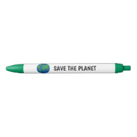 Custom save the planet earth logo writing pens