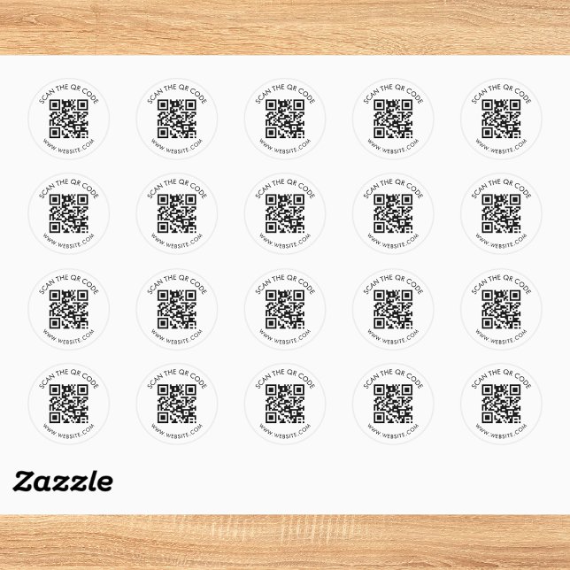 Custom Scan Code Social Media Classic Round Sticker (Creator Uploaded)