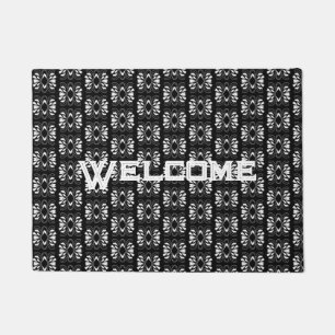 Custom Scandinavian Black and White Modern Design  Doormat