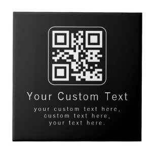 Custom Scannable QR Code   Modern Return Address Tile