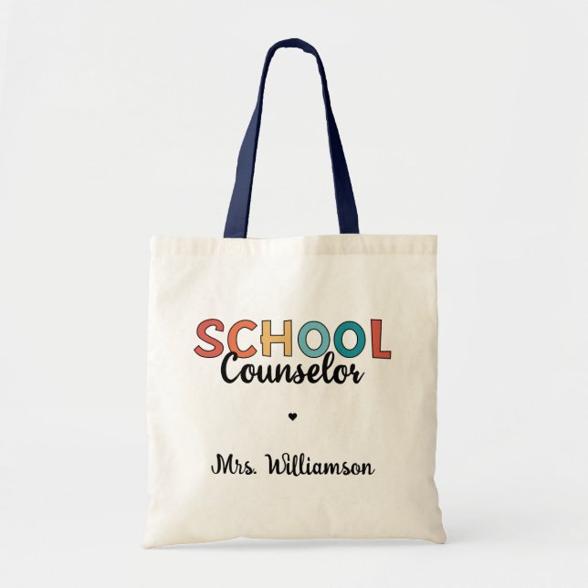 Custom School Counsellor Appreciation Gifts Tote Bag (Front)