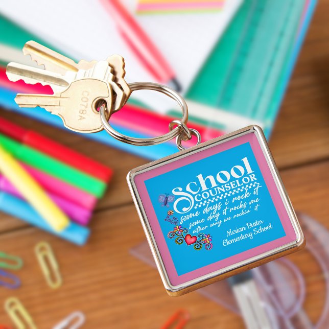 Custom School Counsellor Fun Quote  Key Ring (Creator Uploaded)