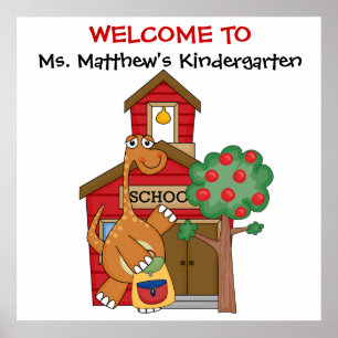 Custom School is Dino-riffic Welcome Poster