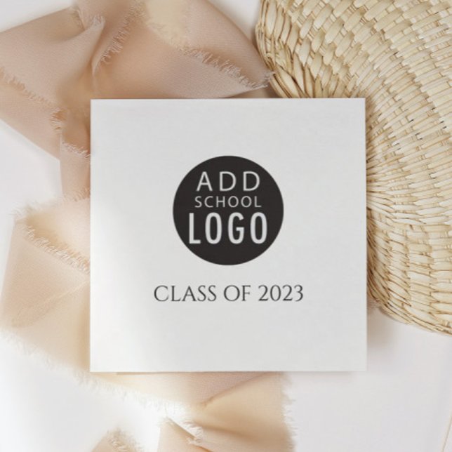 Custom School Logo Class of Graduation Party Napkin (Creator Uploaded)