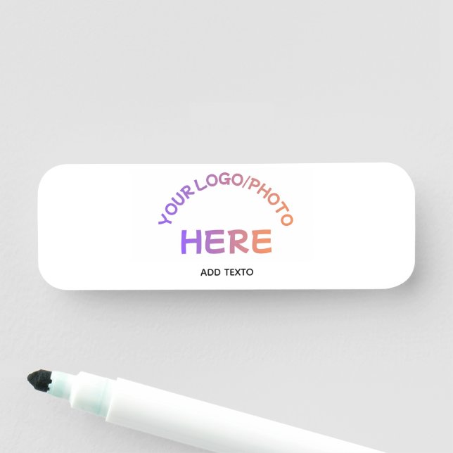 Custom School Logo Staff Name Tag (In Situ)