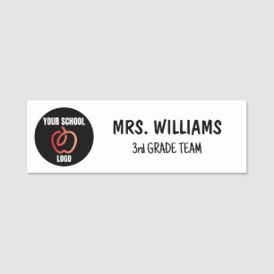Custom School Logo Teacher Staff Name Tag