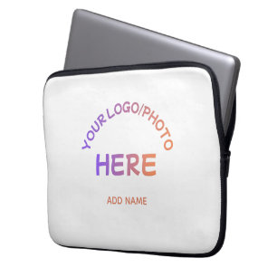 Custom School Logo Text Laptop Sleeve