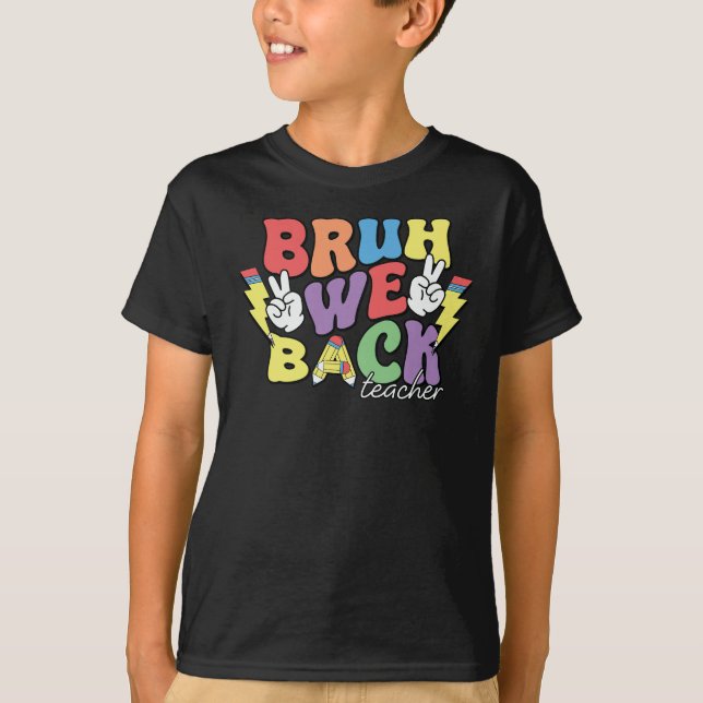Custom school name Retro Back to school T-Shirt (Front)