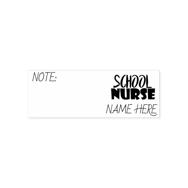 Custom School Nurse Stamp/Pass Self-inking Stamp (Design)