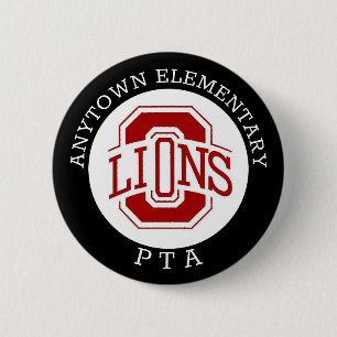 Custom school pta pin button for volunteers