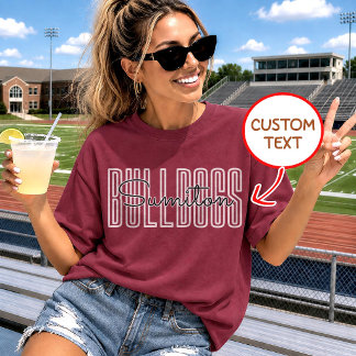 Custom School Spirit , Personalised Football team T-Shirt