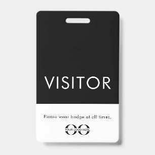 Custom School Visitor Badge with Logo ID Badge