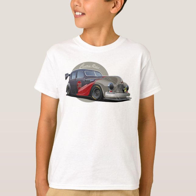 Custom sci-fi retro race car T-Shirt (Front)