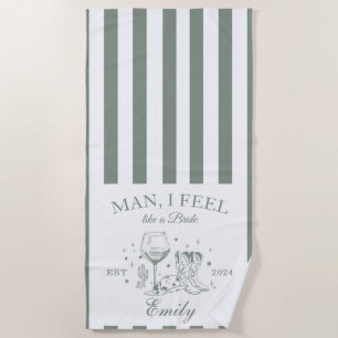 Custom Scottsdale Bachelorette Modern Beach Towel