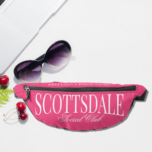 Custom Scottsdale Bachelorette Party Social Club Bum Bags