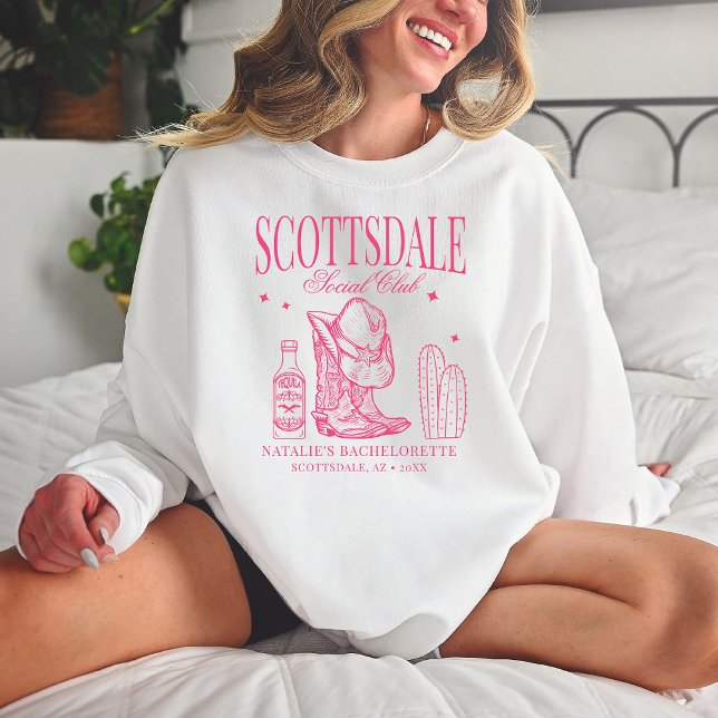 Custom Scottsdale Bachelorette Party Social Club Sweatshirt (Creator Uploaded)