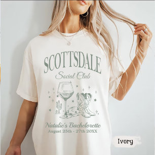 Custom Scottsdale Bachelorette Party Social Club T-Shirt