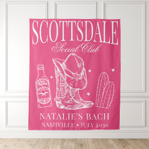 Custom Scottsdale Bachelorette Party Social Club Tapestry