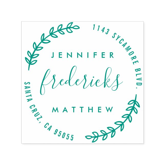 Custom Script Married Couple Return Address Self-inking Stamp (Design)