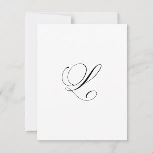 Custom Script Monogram "L" Card