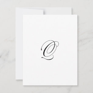 Custom Script Monogram "Q" Card