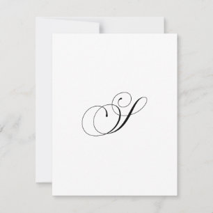 Custom Script Monogram "S" Card