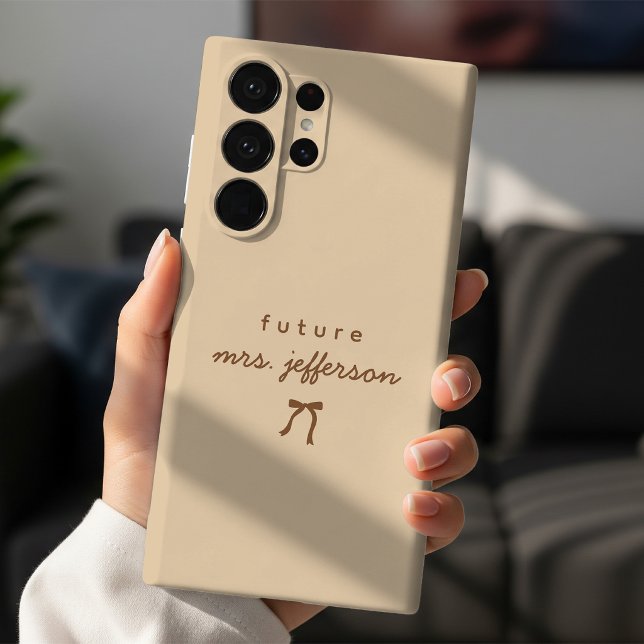 Custom Script Name Bride Engagement Announcement Case-Mate iPhone Case (Future Mrs Bride To Be Phone Case | Custom Script Name Fiancée Engagement Announcement Phone Case)